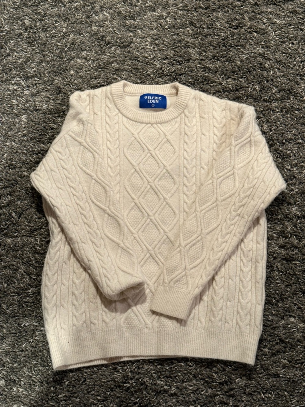 Aelfric Eden Cream Cable Knit Sweater